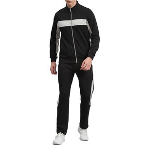 Chándal deportivo para hombre de Color sólido negro de alta calidad, chándal impermeable en blanco ligero cortavientos, conjunto de chándal - Product Image 6