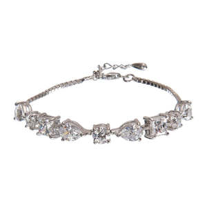 Pulsera CLARA de Plata de Ley 925 para Mujeres y Niñas con Circonita Suiza Solitaria, Elegante Regalo - Product Image 1