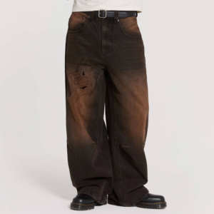 Pantalones holgados para hombre, tela transpirable, estilo urbano callejero, precio de fábrica, logotipo personalizado, venta al por mayor, soporte incluido - Product Image 6