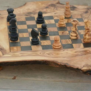 JUEGO DE AJEDREZ DE MADERA PERSONALIZADO CON GANCHO, JUEGO DE AJEDREZ DE GRAN TAMAÑO, Tablero plegable, Piezas de ajedrez, Juego de mesa - Product Image 3