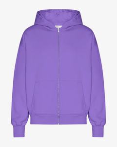 CVC sweat à capuche zippé à manches longues pour hommes Logo personnalisé solide pour Ultra violet meilleure qualité Bangladesh exportation pour la saison d'automne - Product Image 1