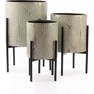Finition personnalisée Design incurvé à la main avec poignées Produit de vente populaire Jardinière en métal pour la fête Jardinière de forme personnalisée - Product Image 2