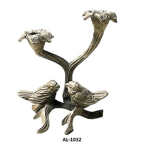 Bougeoir au design élégant bougeoir en aluminium fini doré bougeoir en métal pour chauffe-plat à chaud - Product Image 1