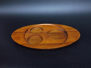 Ensemble de condiments de table pour la salle à manger, ensemble de rangement d'épices en teck rustique avec plateau assorti, support pour sel, poivre et moutarde en teck - Product Image 2