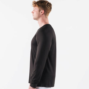 Camiseta personalizada para hombre, ropa de color sólido, camiseta de manga larga para hombre - Product Image 2