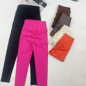 Leggings de Yoga para Mujer, Sólidos, de Spandex/Nailon, Cintura Alta, Transpirables, de Secado Rápido, Ligeros, hasta el Tobillo, para Fitness y Running - Product Image 6