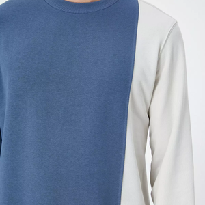 Men's Color <b>Block</b> Solid Digital Printing Drop-Shoulder Crewneck Color <b>Block</b> Long Sleeve Pullover Casual Sweatshirt For Winter - Product Image 5