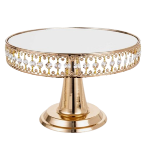 Soportes redondos para pasteles con acabado dorado, soporte para magdalenas, plato para servir pasteles para fiestas de té, varios tamaños con el mejor Material - Product Image 2