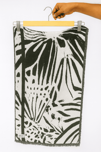 Solid Green Wool Blend Striped <b>Scarf</b> and Shawl Soft <b>Winter</b> Accessory Tassels Dual-Tone Green Vertical Stripes Soft Traditional - Product Image 4