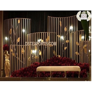 Panneaux métalliques décoratifs sur le thème des mariages occidentaux, cadre arrière en métal tendance pour la scène de mariage, style moderne fantastique, panneaux arrière pour événements - Product Image 1