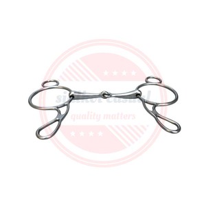 โลโก้ที่กําหนดเองและขนาดสแตนเลสปากม้าปิดปาก Snaffle/คุณภาพระดับพรีเมียมสบายขี่ม้า Snaffle - Product Image 4