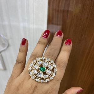 แหวนหินชุบทองคุณภาพดีมีสไตล์ปรับได้สำหรับคอลเลกชันชุดแต่งงานสำหรับผู้หญิง - Product Image 1