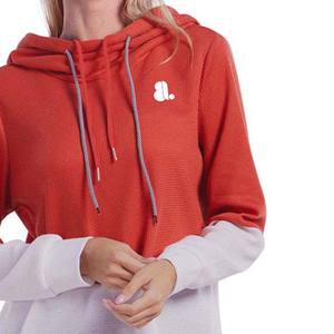 เสื้อฮู้ดผู้หญิงโอเวอร์ไซส์ผ้าคอตตอน100% ใหม่ฤดูหนาวผ้าฟลีซเฮฟวี่เวทปักโลโก้พิมพ์ลาย - Product Image 6