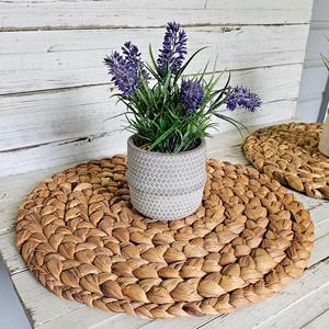 Round woven water hyacinth <b>placemat</b> Eco friendly products Made in Vietnam <b>Table</b> decoration Woven <b>Placemat</b> Wholesale - Product Image 4