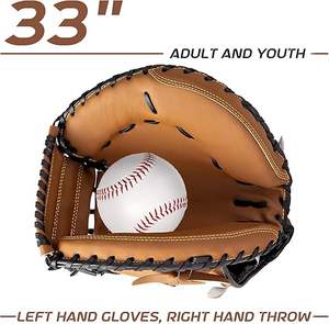 Guantes de Béisbol para Receptor, Guante de Receptor de Cuero Compuesto de Alto Rendimiento para Jóvenes y Adultos, Lanzamiento con Mano Derecha - Product Image 6