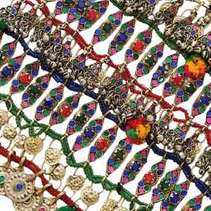 Nouveauté très vendue, vente directe, ensemble de bijoux brodés à la main, style afghan, tribal, Kuchi, bleu - Product Image 4