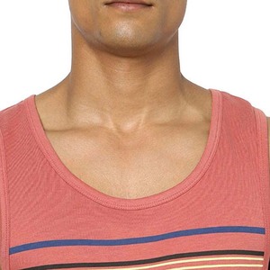 Precio al por mayor, ropa de hombre, camisetas sin mangas de talla grande, camisetas sin mangas transpirables de algodón a rayas a la moda para hombre 2025 - Product Image 6