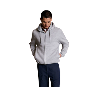 เสื้อฮู้ดแบบสวมหัว สีเทาอ่อน ซิปแบบรูดขึ้น ใส่ได้ทั้งชายและหญิง เหมาะสำหรับฤดูหนาว ผ้าฟลีซเนื้อนุ่ม สวมใส่สบาย สไตล์ลำลอง ซิปเต็มตัว - Product Image 3
