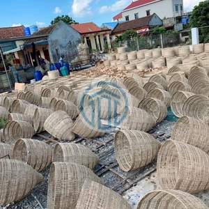 Pantalla de Lámpara de Mimbre y Pasto Marino Hecha a Mano, Ecológica, Forma Ovalada Cónica, Lámpara Colgante Tejida a Mano Natural para Proyectos de Venta al Por Mayor - Product Image 6