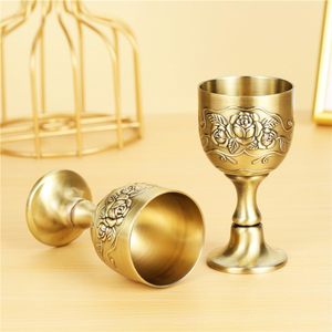 แก้วช็อตทองแดงพิมพ์ลายหรูหราสำหรับตกแต่งบาร์แก้วช๊อตทองแดงทำด้วยมือพร้อมดีไซน์เนอร์พิมพ์ลายกระจกทองแดง - Product Image 1