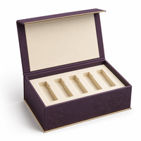 Boîte cadeau magnétique personnalisée pour rouge à lèvres avec logo en feuille d'aluminium et insert en EVA ajusté