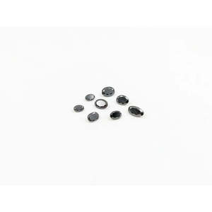 Pierre de diamant noir naturel taillée en forme ovale 3 x 5 mm, 100% naturelle - Product Image 2