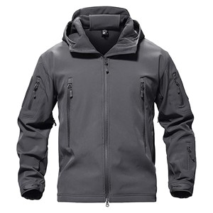 Veste Soft Shell extérieure légère de haute qualité pour hommes Durable imperméable avec fermeture à glissière - Product Image 1
