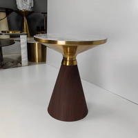 Fabuleuse table basse d'appoint moderne pour le salon fabriquée à la main en bois/métal/marbre pour la nouvelle décoration intérieure meubles de style antique