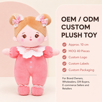Peluche personnalisée de 10 cm, costume d'animal rose, adorable mini personnage en peluche, jouet OEM ODM, vente en gros, cadeau