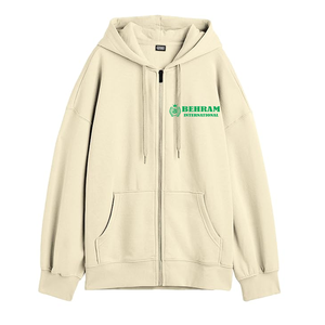 Sweat à capuche unisexe de haute qualité avec fermeture éclair, logo personnalisé imprimé, prix de gros, vêtements décontractés pour hommes, tissu français, fournisseur OEM 100% - Product Image 2