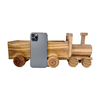 Miho Maison et Jardin, Vente en gros d'usine, Pot de fleurs en bois style train pour la décoration du jardin et de la maison