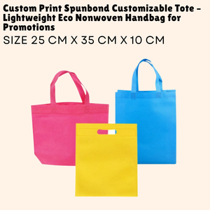 Impression personnalisée Spunbond fourre-tout personnalisable léger sac à main non tissé écologique pour les promotions - Product Image 1