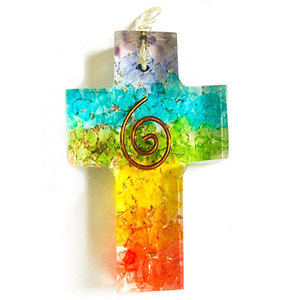Orgone Croix Forme Pendentif En Gros Cristal Pour Reiki Guérison Et Cristal Pierre De Guérison - Product Image 1