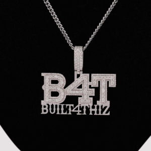 Colgante Personalizado con Letras B4T, Estilo Hip Hop, con Diamantes de Moissanita, Plata de Ley 925, Diseño Moderno - Product Image 2