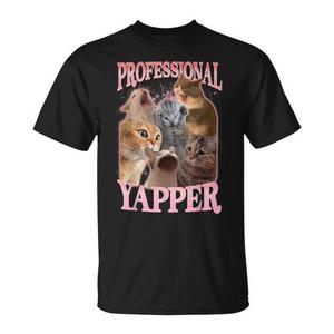T-Shirt Vintage con Humor di Gatti Meme 'Yapper Cat', Prodotto Promozionale Omaggio - Product Image 1