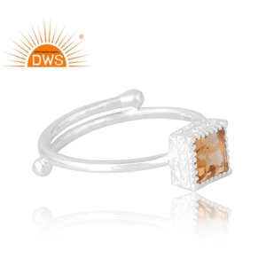 Anillo de piedras preciosas de citrino Natural de Plata de Ley 925, joyería personalizada para mujer, regalo para ella - Product Image 4