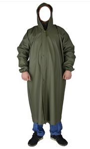 Impermeable Unisex Transpirable de PVC Azul Marino con Capucha, Cremallera y Broches, Puños Elásticos, Resistente al Frío - Product Image 2