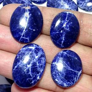 Sodalite ธรรมชาติอัญมณี Cabochon หลวมผสมรูปร่างและขนาด sodalite มากสำหรับการทำเครื่องประดับ - Product Image 3
