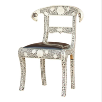 Chaise et table à manger en incrustation d'os de meubles indiens faits à la main de meilleure qualité pour hôtels gymnases chaise de loisirs en incrustation de nacre
