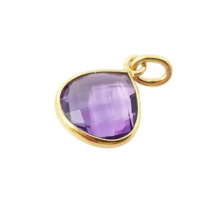 12mm Amethyst <b>Heart</b> Pendant, 925 Sterling <b>Silver</b> Bezel Setting, Handmade Birthstone Jewelry, Elegant <b>Necklace</b> Charm - Product Image 1