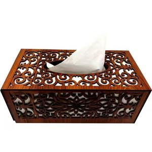 Cubierta de Caja de Pañuelos de Madera Hecha a Mano, Diseño Decorativo, Porta Servilletas para Decoración del Hogar y la Oficina - Product Image 1