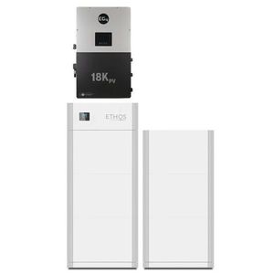 ระบบจัดเก็บพลังงาน ETHOS 12kW 30.7kWh พร้อมระบบป้องกัน BMS มาตรฐาน IP65 ช่องจ่ายไฟ AC แบบไฮบริด 18kPV อินเวอร์เตอร์ไฮบริด EG4 ดีไซน์แบบแยกส่วนที่สามารถวางซ้อนกันได้ - Product Image 1