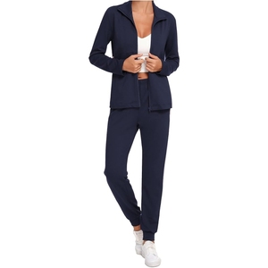 Ensemble de survêtement pour femmes, 2 pièces, léger, respirant, avec capuche, pantalon de jogging, imprimé brodé, différentes couleurs, fitness, sport, grande taille - Product Image 3