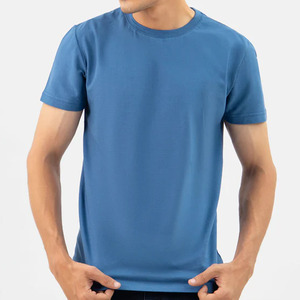T-shirt pour hommes de haute qualité Premium 100% coton poids lourd vente en gros plaine en vrac t-shirts pour hommes - Product Image 1