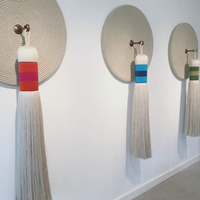 Ornement de maison minimaliste Décoration murale tissée circulaire avec des glands pour des espaces élégants