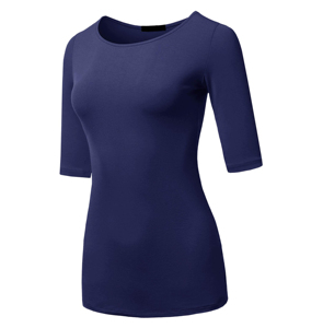 เสื้อยืดผู้หญิงสไตล์สีพื้นระบายอากาศ - Product Image 6