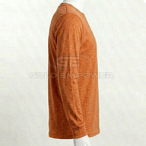 Camiseta de Manga Larga para Hombre, Corte Regular, Puños Acanalados, 100% Algodón, Transpirable, Ecológica, para Actividades Diarias, Directo de Fábrica - Product Image 4