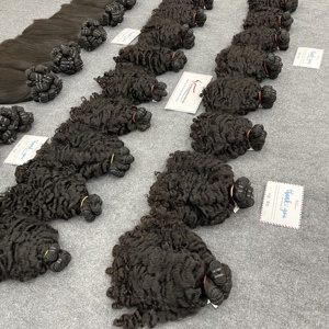 MEILLEURE QUALITÉ!!!! Trame Top Vente Grandes Extensions de Cheveux Crépus Curl 100% Extension de Cheveux Humains Vietnamiens Trame de Cheveux - Product Image 1