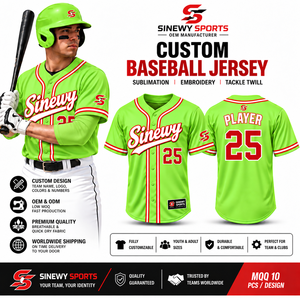 Camiseta Deportiva de Béisbol Sinewy, Verde, Roja y Blanca, con Estampado Sublimado, Talla 25, Unisex para Adultos, Manga Corta, Absorbe la Humedad, Corte Regular - Product Image 6