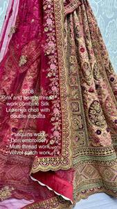 ผ้าไหมที่สวยงาม lehenga choli กับ dupatta คู่ - Product Image 6
